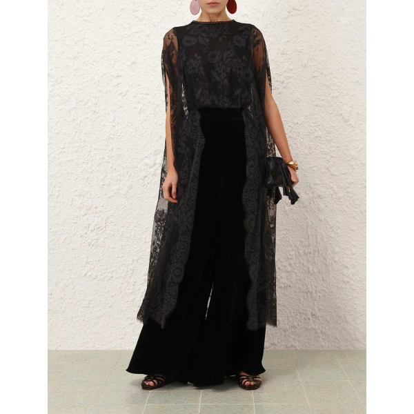 Zimmermann Valiant Lace Caped Top, view 2