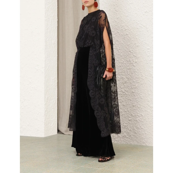 Zimmermann Valiant Lace Caped Top, view 4
