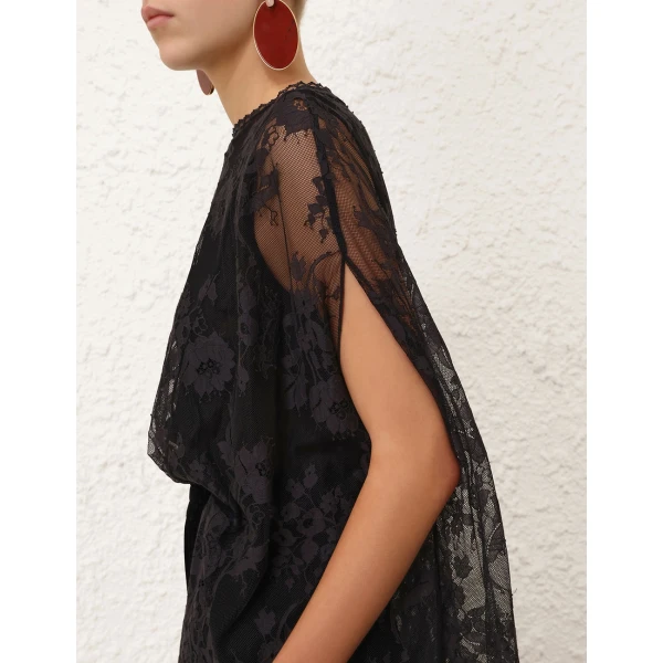 Zimmermann Valiant Lace Caped Top, view 6
