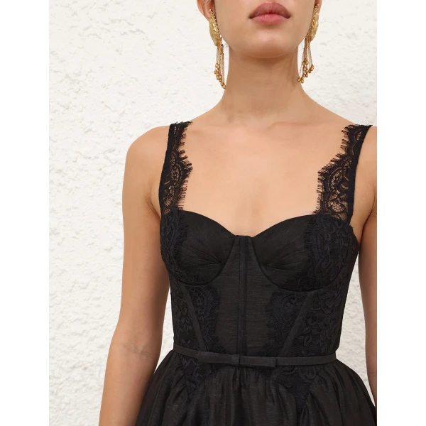 Zimmermann Valiant Lace Trim Midi Dress, view 6