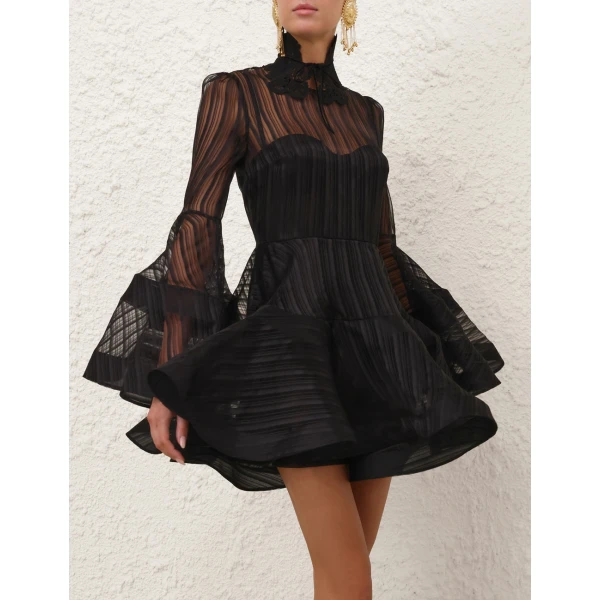 Zimmermann Valiant Lantern Mini Dress, view 2