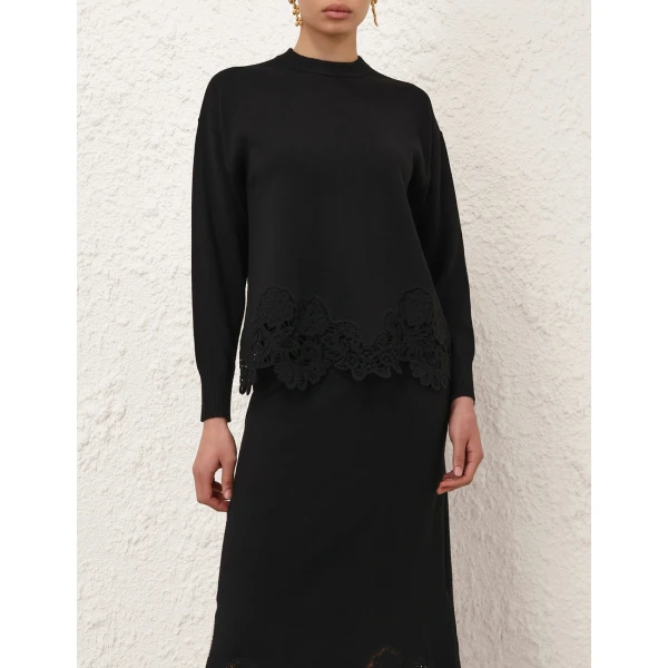Zimmermann Valiant Merino Lace Sweater, view 2