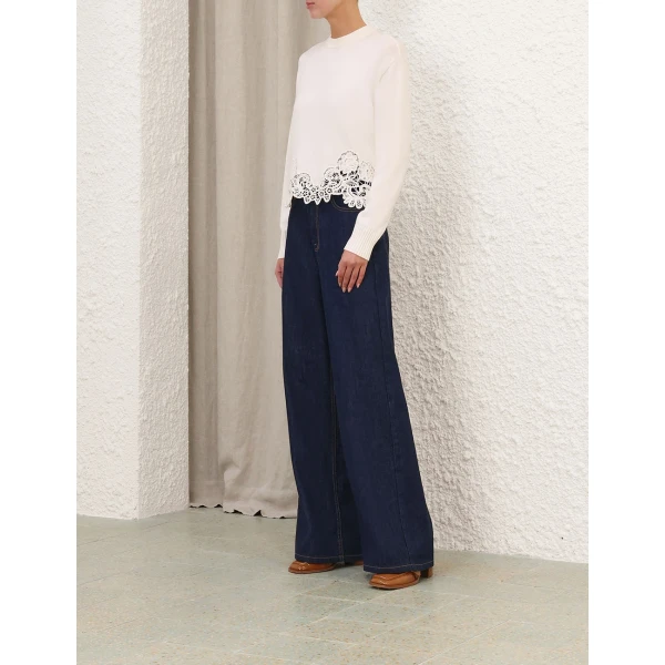 Zimmermann Valiant Merino Lace Sweater, view 4