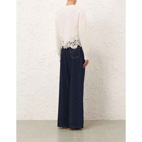 Zimmermann Valiant Merino Lace Sweater, view 5