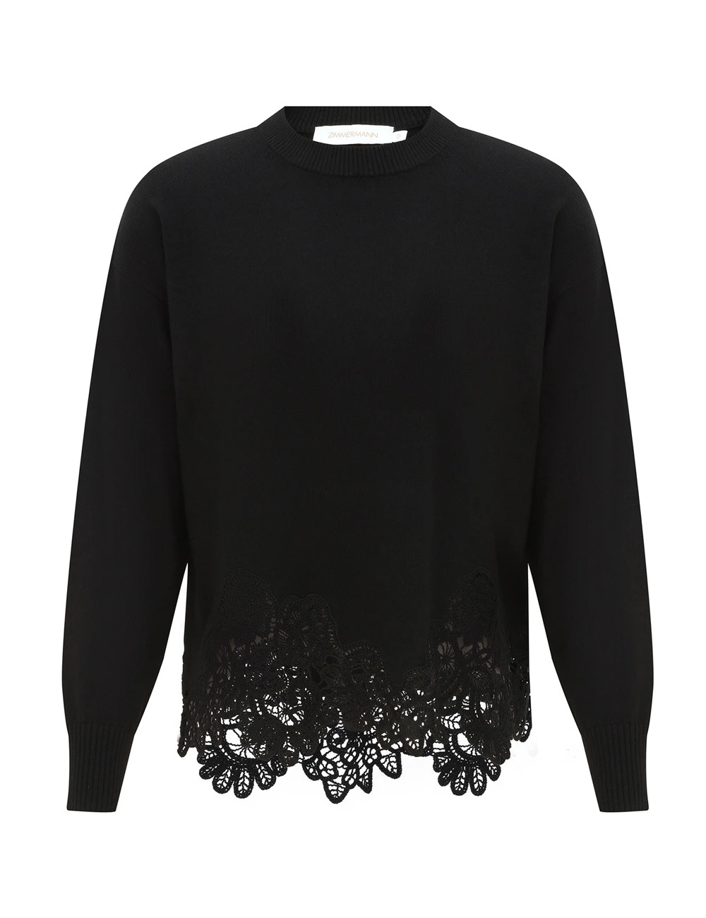 Zimmermann Valiant Merino Lace Sweater | Ready to Wear Collection Luxury Shoes Zimmermann Valiant Merino Lace Sweater