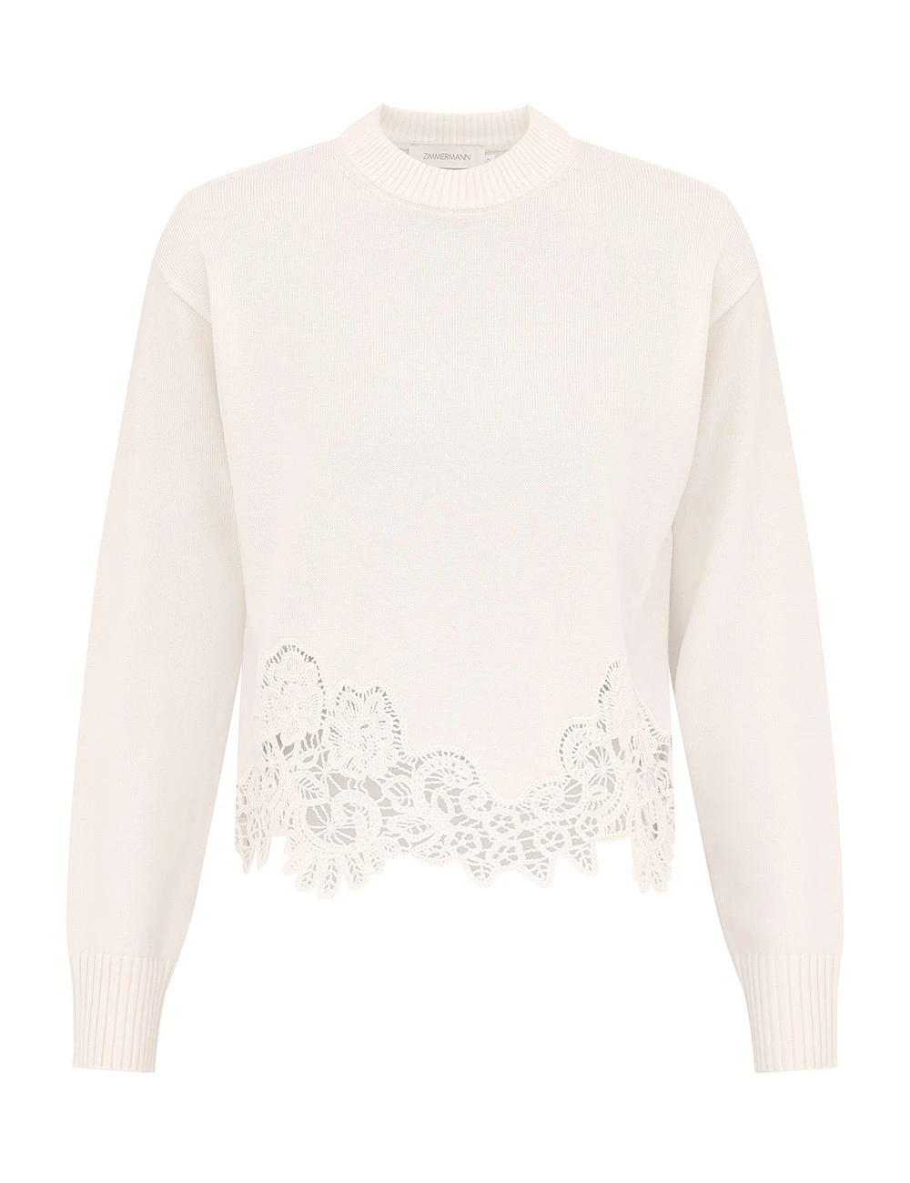Zimmermann Valiant Merino Lace Sweater | Ready to Wear Collection Luxury Shoes Zimmermann Valiant Merino Lace Sweater