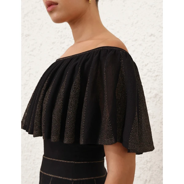 Zimmermann Valiant Metallic Frill Top, view 6