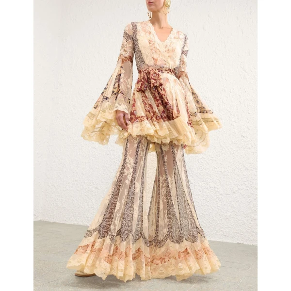 Zimmermann Valiant Panelled Wrap Mini Top, view 3