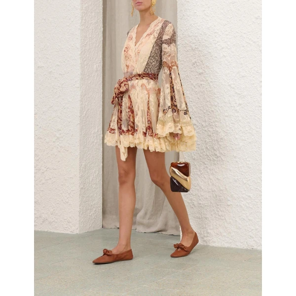 Zimmermann Valiant Panelled Wrap Mini Top, view 4