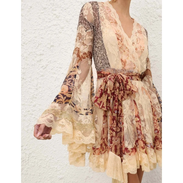 Zimmermann Valiant Panelled Wrap Mini Top, view 6