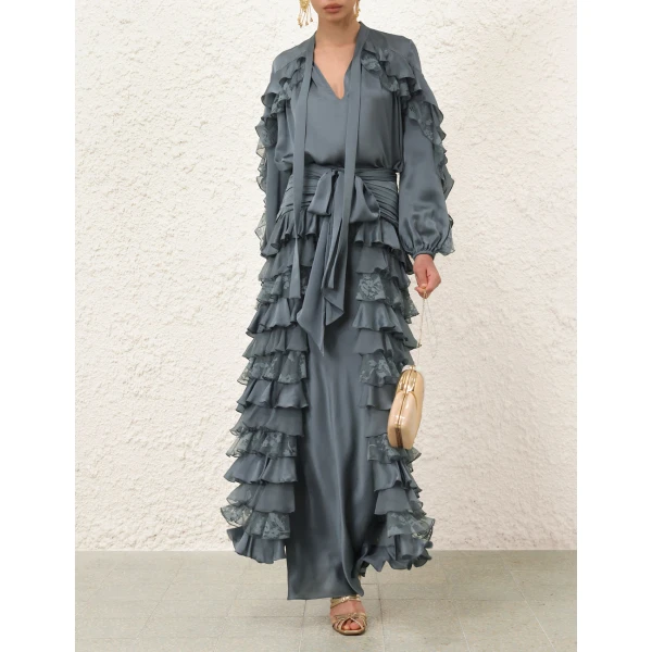 Zimmermann Valiant Ruffle Maxi Skirt, view 2