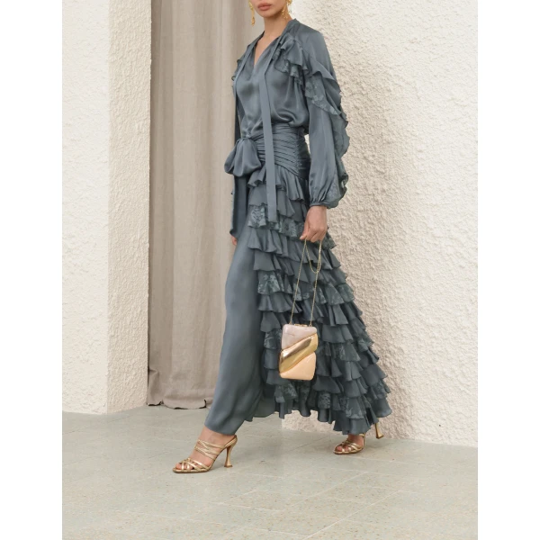 Zimmermann Valiant Ruffle Maxi Skirt, view 4