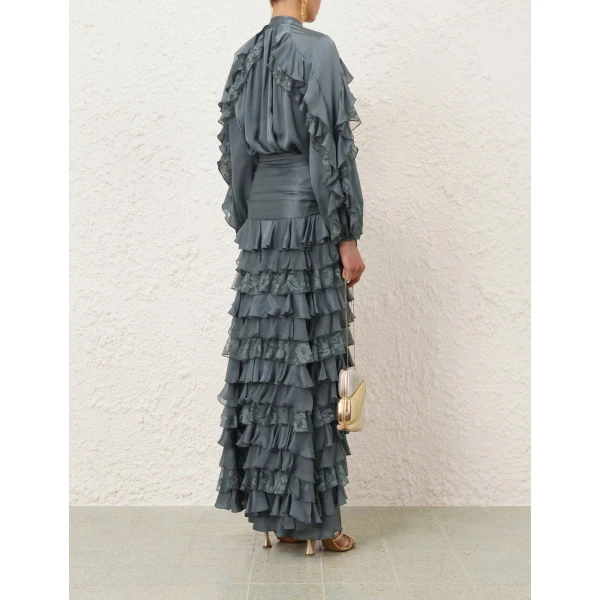 Zimmermann Valiant Ruffle Maxi Skirt, view 5
