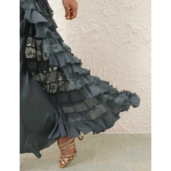 Zimmermann Valiant Ruffle Maxi Skirt, view 6