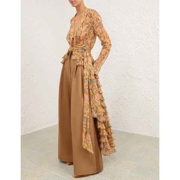 Zimmermann Valiant Ruffle Wrap Dress, view 3