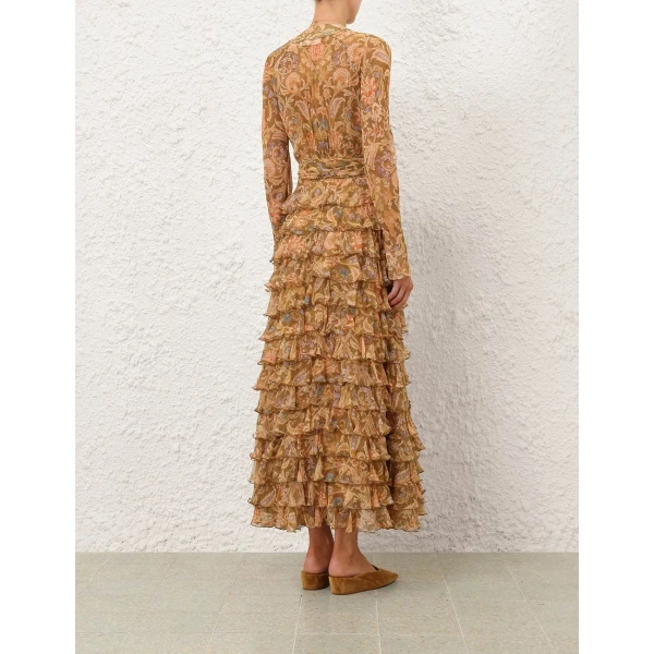 Zimmermann Valiant Ruffle Wrap Dress, view 5