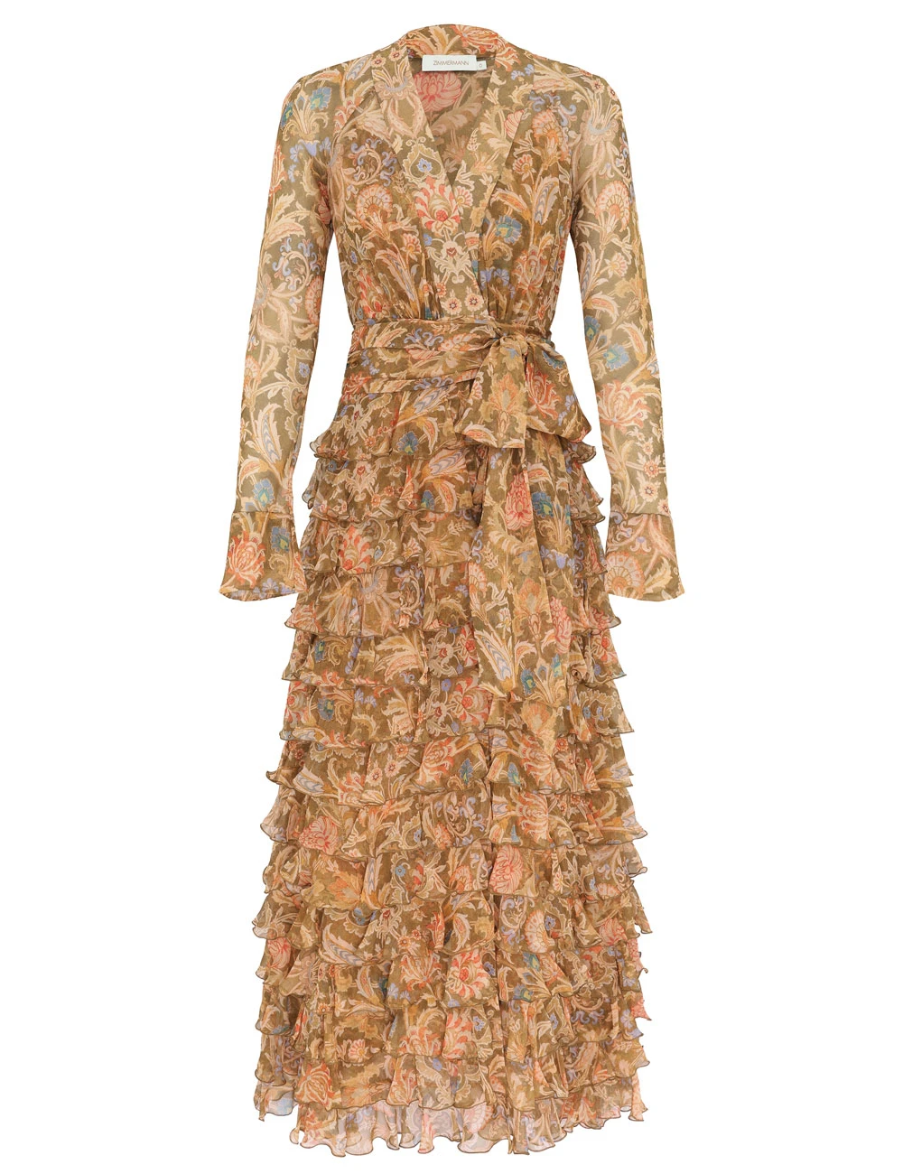 Zimmermann Valiant Ruffle Wrap Dress | Ready to Wear Collection Luxury Shoes Zimmermann Valiant Ruffle Wrap Dress