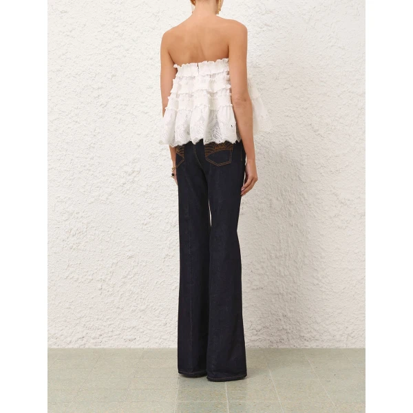 Zimmermann Valiant Shirred Bandeau Top, view 5