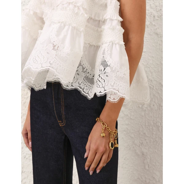 Zimmermann Valiant Shirred Bandeau Top, view 6