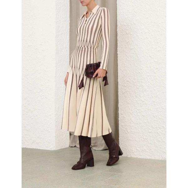 Zimmermann Valiant Striped Midi Skirt, view 3