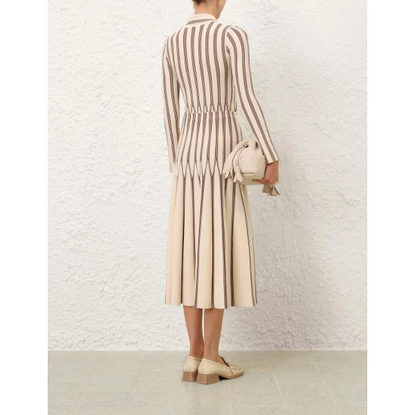 Zimmermann Valiant Striped Midi Skirt, view 5