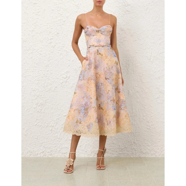 Zimmermann Valiant Tucked Midi Dress, view 2