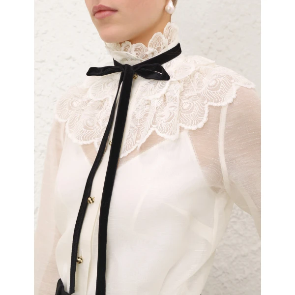 Zimmermann Valiant Tuxedo Blouse, view 6