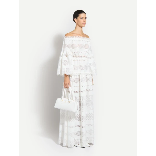 Zuhair Murad Broderie Off-Shoulder Dress, view 3