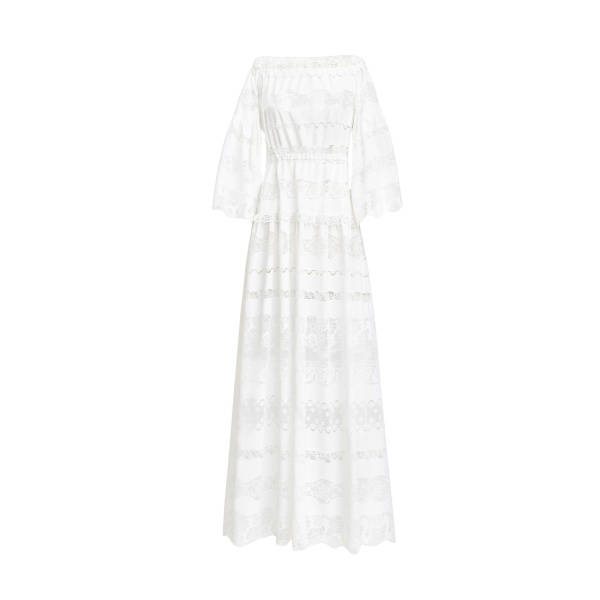 Zuhair Murad Broderie Off-Shoulder Dress