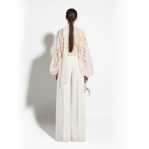 Zuhair Murad Georgette & Lace Blouse, view 4