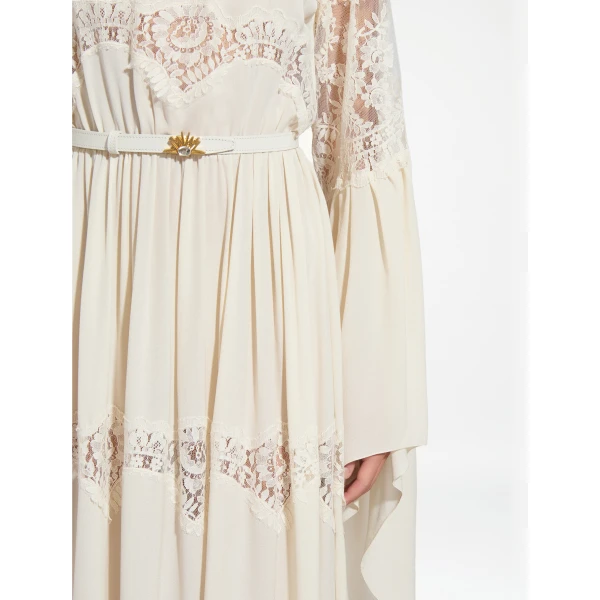 Zuhair Murad Georgette & Lace Dress, view 5