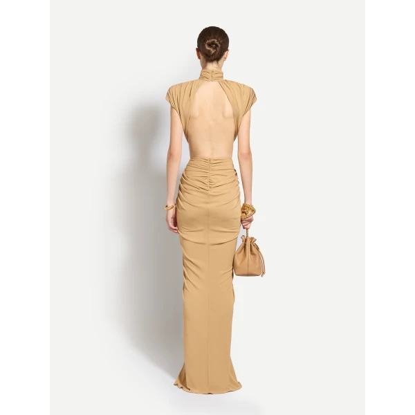 Zuhair Murad Jersey Draped Dress, view 4