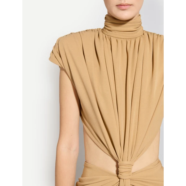 Zuhair Murad Jersey Draped Dress, view 5