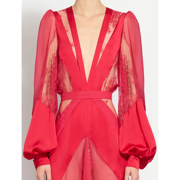 Zuhair Murad Lace Ankle Dress, view 5