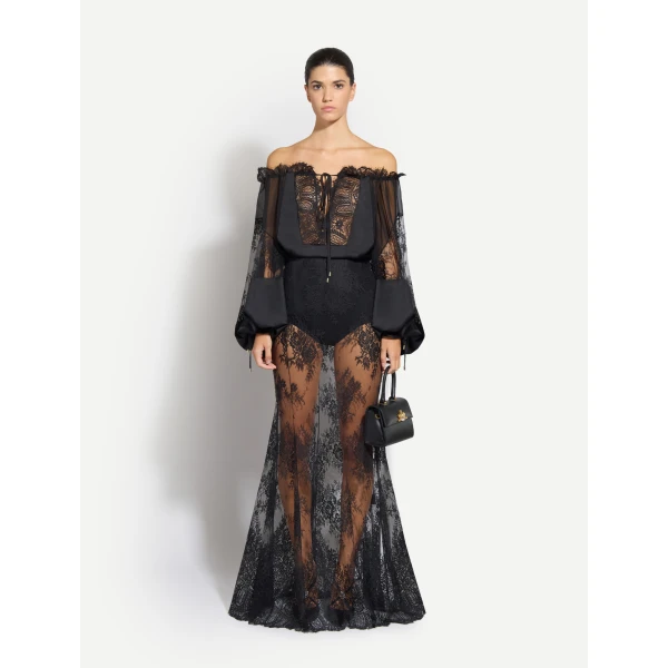 Zuhair Murad Lace Long Skirt, view 2