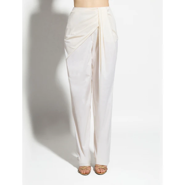 Zuhair Murad Popeline Draped Trousers, view 5