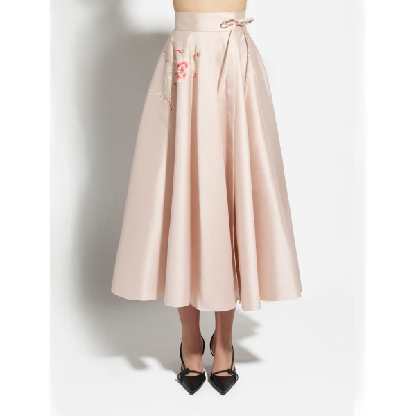 Zuhair Murad Shantung Midi Skirt, view 5