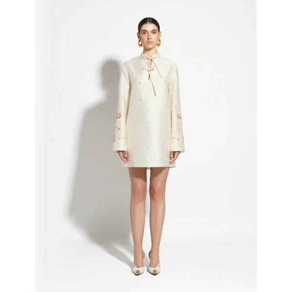 Zuhair Murad Shantung Mini Dress, view 2
