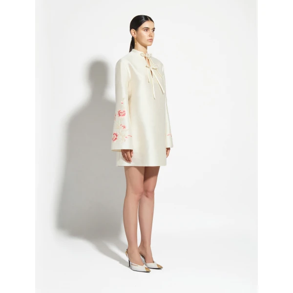 Zuhair Murad Shantung Mini Dress, view 3