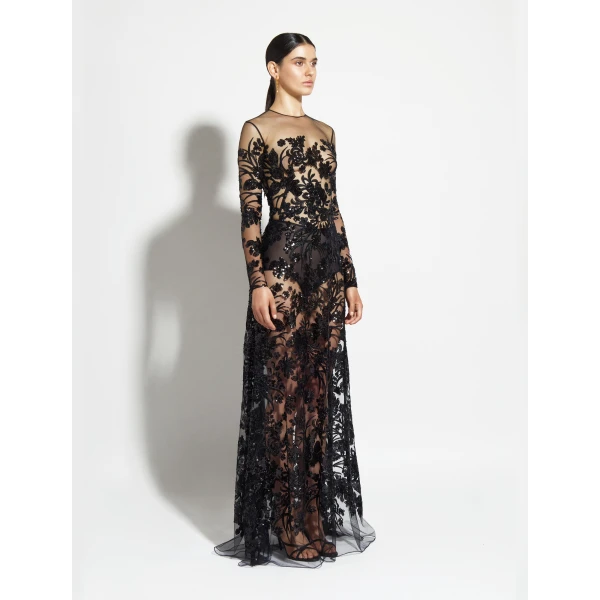 Zuhair Murad Symmetrical Long Dress, view 3
