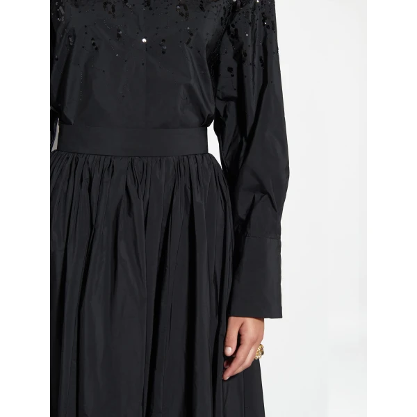 Zuhair Murad Taffeta Paillettes Midi Skirt, view 5
