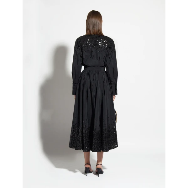 Zuhair Murad Taffeta Paillettes Shirt, view 4