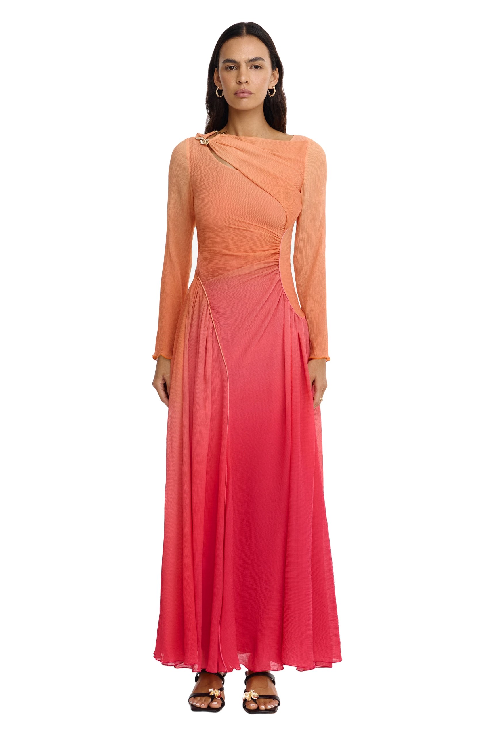 Acler Abberton Maxi Dress in Tropical Breeze, Multicolour Dresses