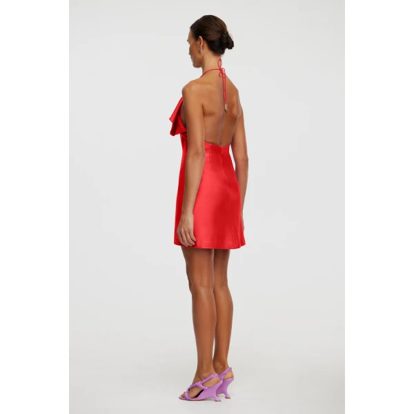Acler Abdie Mini Dress in Chilli, view 3