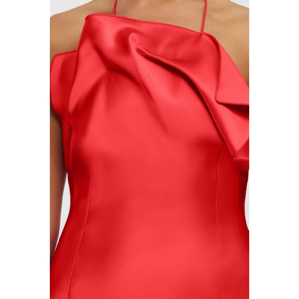 Acler Abdie Mini Dress in Chilli, view 4
