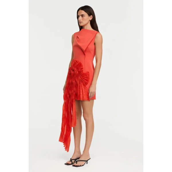 Acler Aberleigh Mini Dress in Chilli, view 2