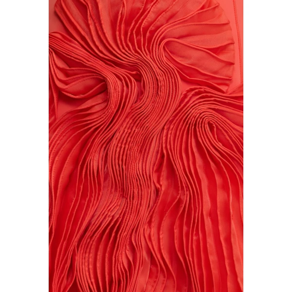 Acler Aberleigh Mini Dress in Chilli, view 4