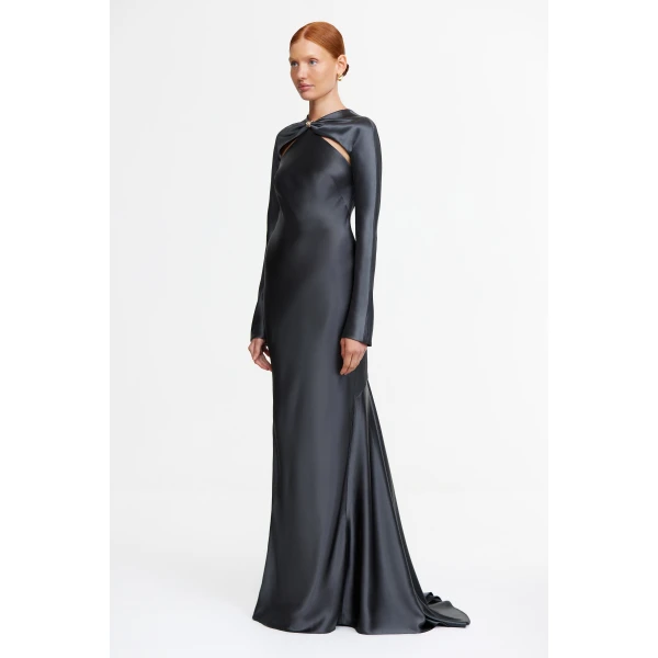 Acler Acre Gown in Charcoal, view 3