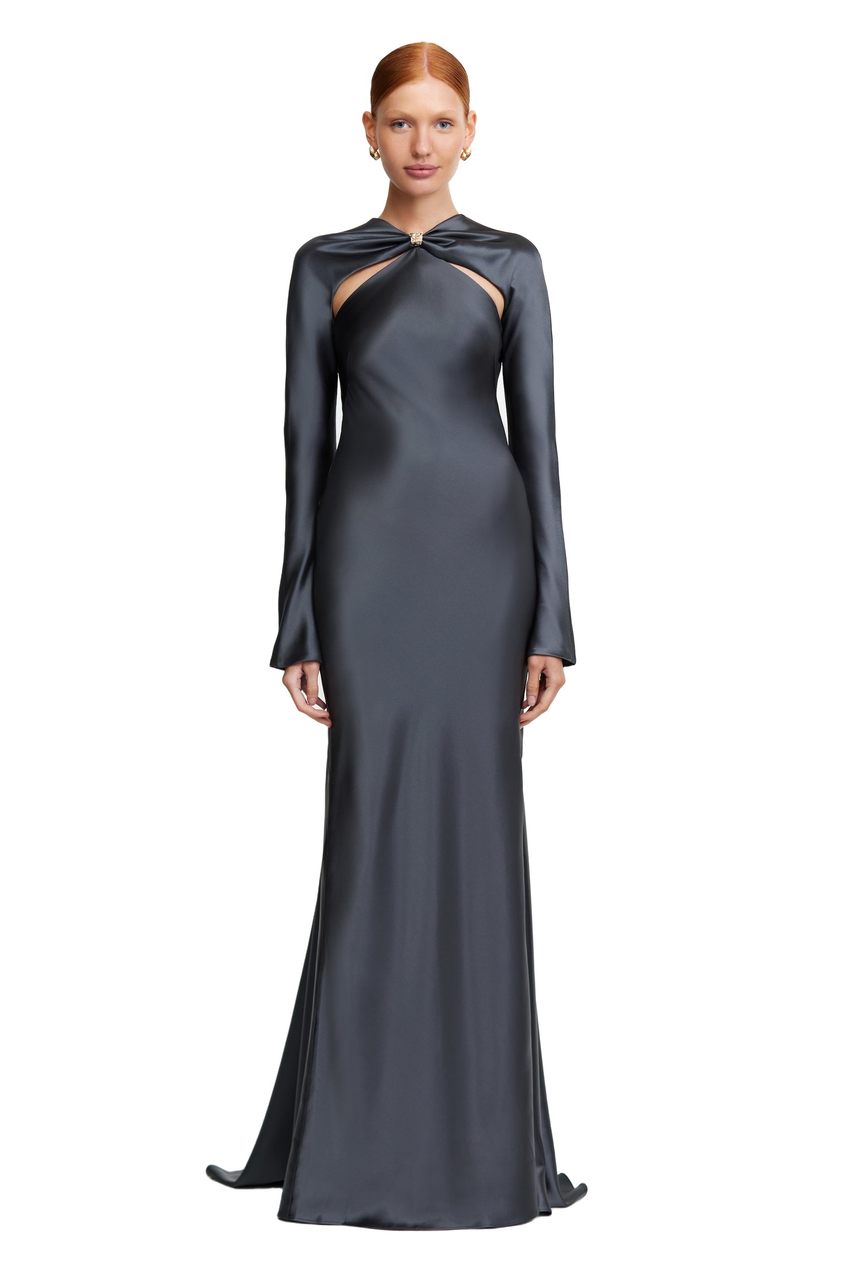 Acler Acre Gown in Charcoal, Grey Dresses