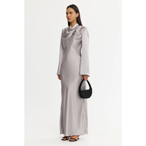 Acler Adcote Gown in Dove, view 2